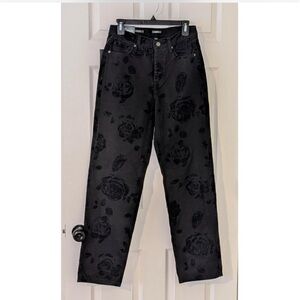 Black Floral Patterned Jeans from Target